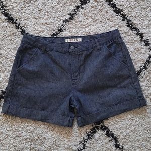 J Brand white blue striped shorts